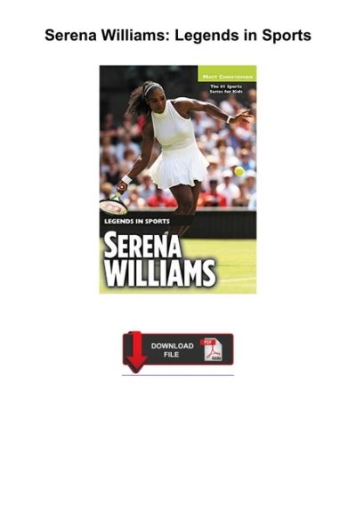 Serena Williams Legends in Sports Reader