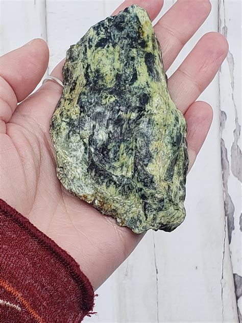 Serpentine Stone Raw: A Textural Mineral with Profound Healing Properties