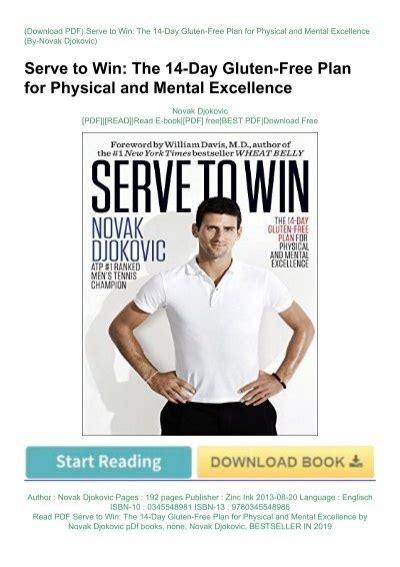 Serve to Win The 14-Day Gluten-Free Plan for Physical and Mental Excellence Kindle Editon