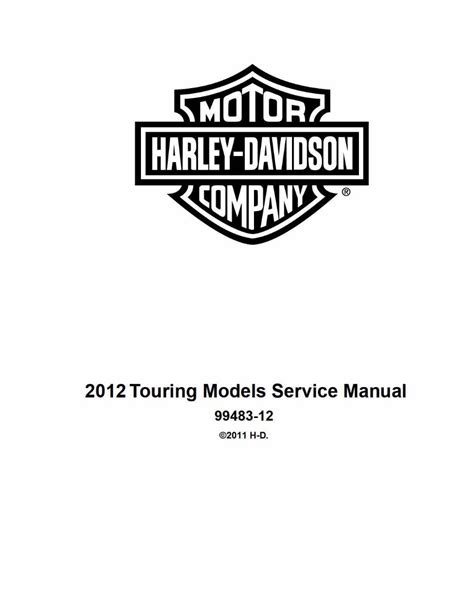 Service Manual For 2012 Street Glide Ebook Kindle Editon