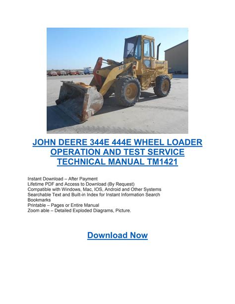 Service Manual For John Deere 444e Ebook Epub