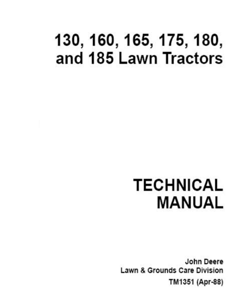 Service Manual John Deere 175 Lawnmower Ebook Doc
