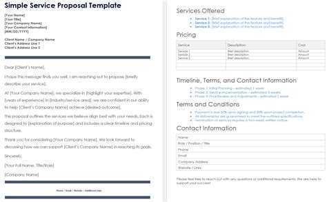 Service Proposal Template Word