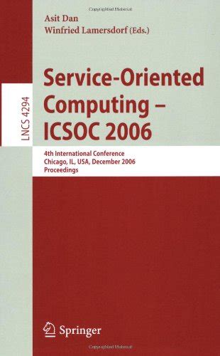 Service-Oriented Computing ICSOC 2006 4th International Conference PDF