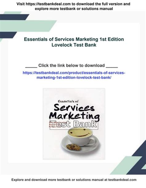 Services Marketing 1st Edition PDF