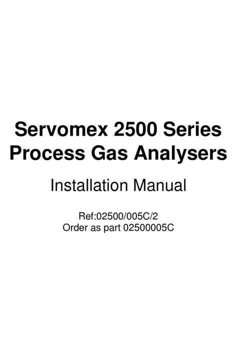 Servomex 2500 Manual Ebook Kindle Editon
