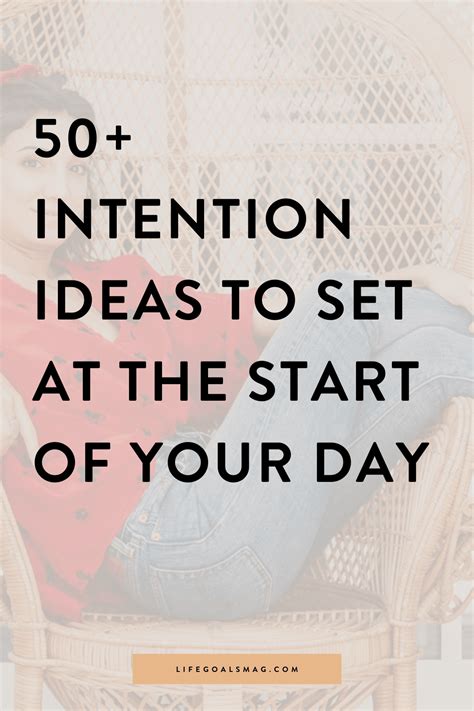 Set an intention: