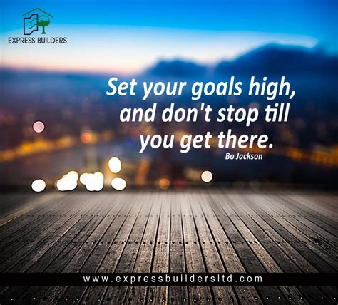 Set high goals.