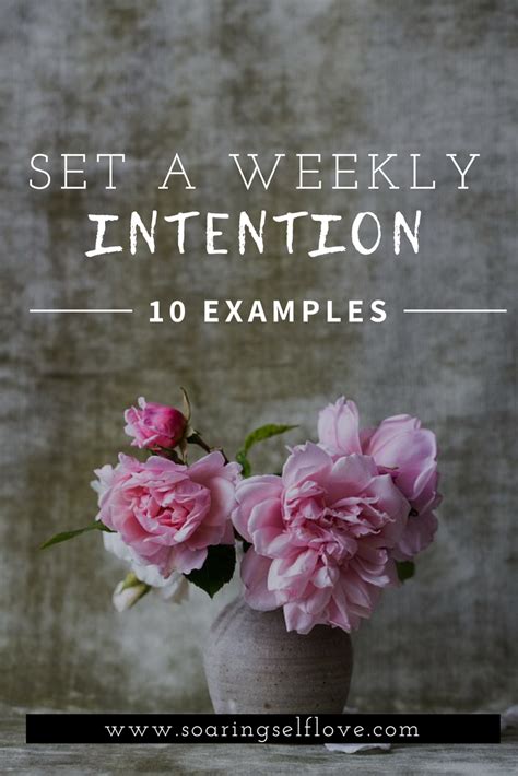 Set your intention for the week.