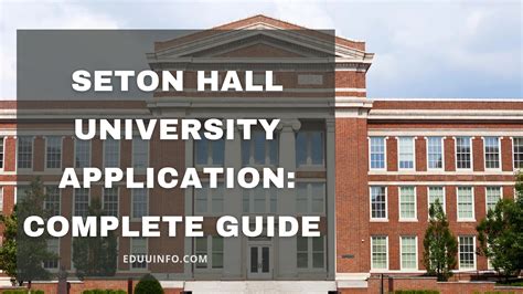 Seton Hall University Application Deadline: Key Dates and Tips for Success