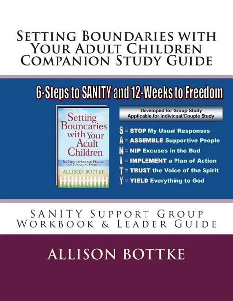 Setting Boundaries with Your Adult Children Companion Study Guide SANITY Support Group Workbook and Leader Guide Setting Boundaries Book Series Volume 7 Reader