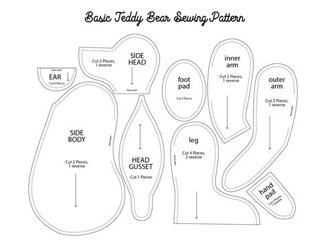 Sewing Pattern For Teddy Bears Printable