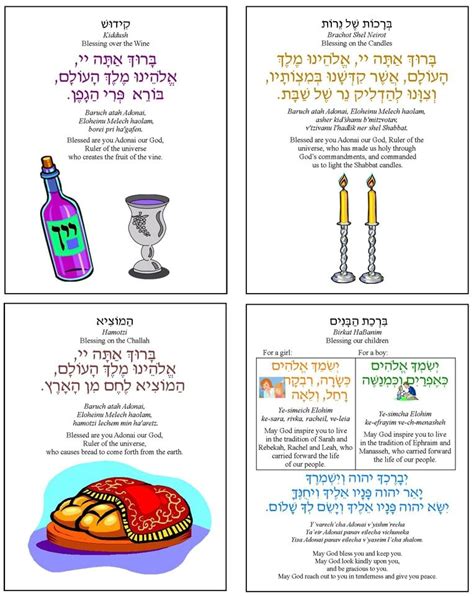 Shabbat Blessings Printable