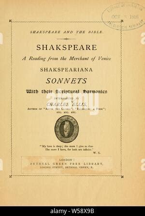 Shakspeare and the Bible Shakspeare a reading from the Merchant of Venice Shakspeariana