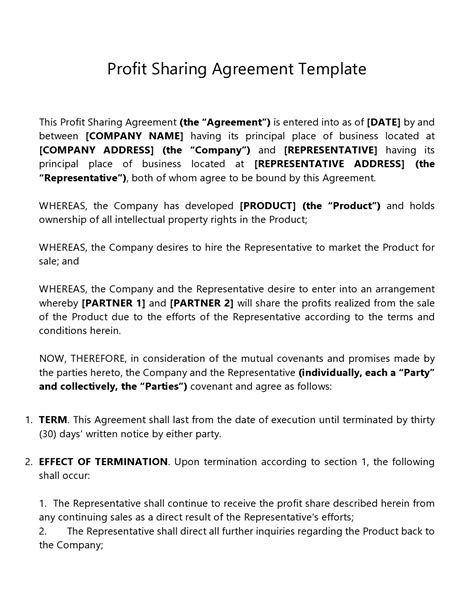 Share Agreement Template Free