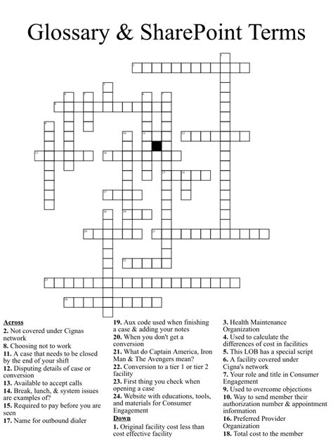 Sharepoint Answers To Crossword Epub