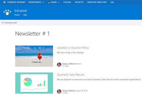 Sharepoint Newsletter Templates