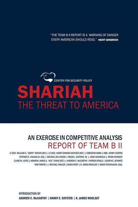 Shariah The Threat To America An Exercise In Competitive Analysis Report of Team B II Reader