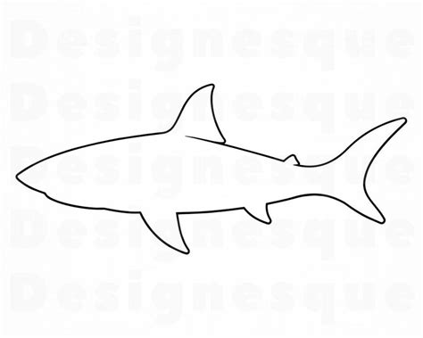 Shark Outline Printable