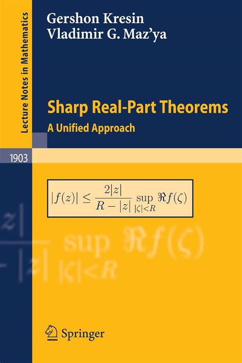 Sharp Real-Part Theorems A Unified Approach PDF