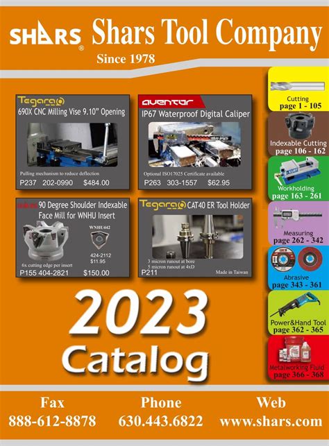 Shars Tool Catalog