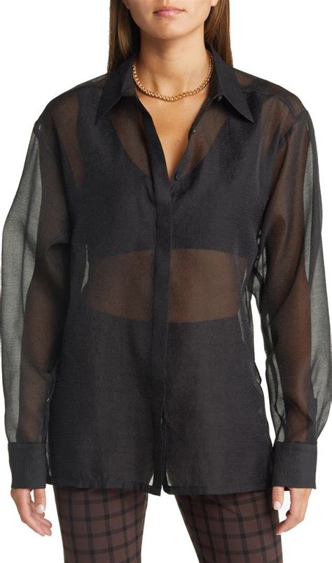 Sheer Black Button Down Shirt: A Timeless Essential for Elegant Allure