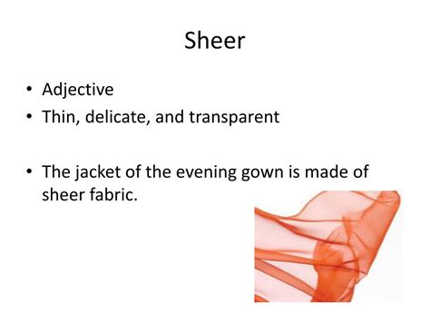 Sheer as an Adjective
