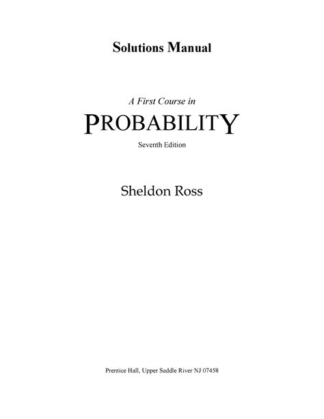 Sheldon Ross Simulation Solution Manual Epub