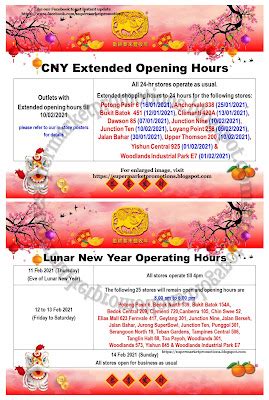 Sheng Siong CNY Operating Hours 2021