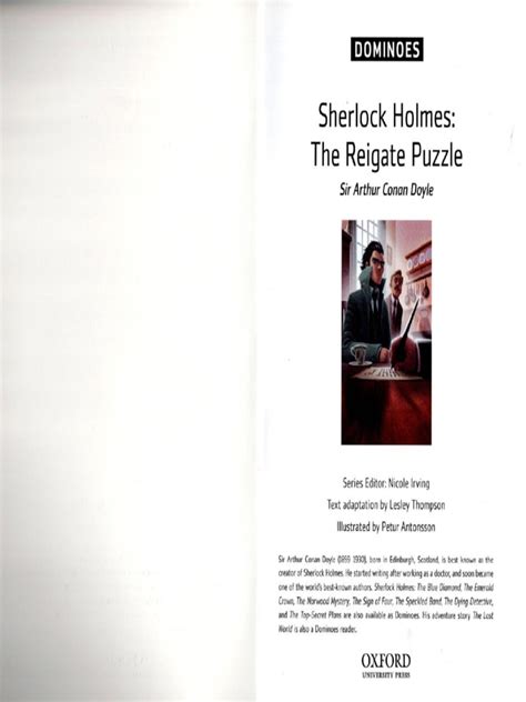 Sherlock Holmes and the Adventure of the Reigate Puzzle Annotated Reader