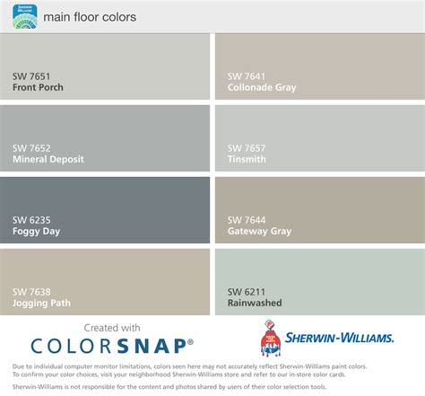 Sherwin-williams Floor Paint Color Chart