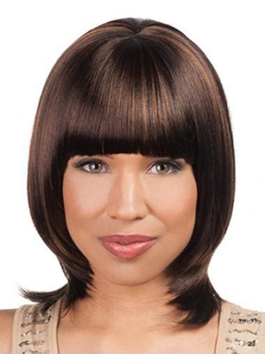 Shining Auburn Lace Front Chin Length Wigs