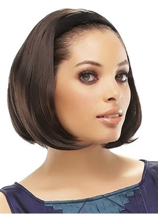 Shining Brown Straight Chin Length Human Hair Wigs