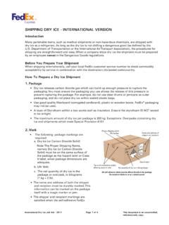 Shipping Dry Ice International Version Fedex 31256 PDF Doc