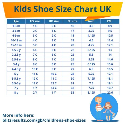 Shoe Youth Size Conversion Chart