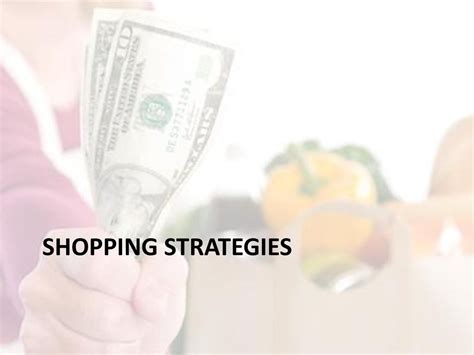 Shopping Strategies for Success
