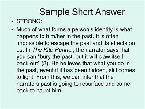 Short Answer Response Format Kindle Editon