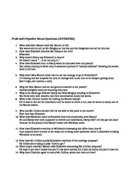 Short Answer Study Guide Questions Pride And Prejudice 2 Kindle Editon
