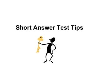 Short Answer Test Tips Kindle Editon