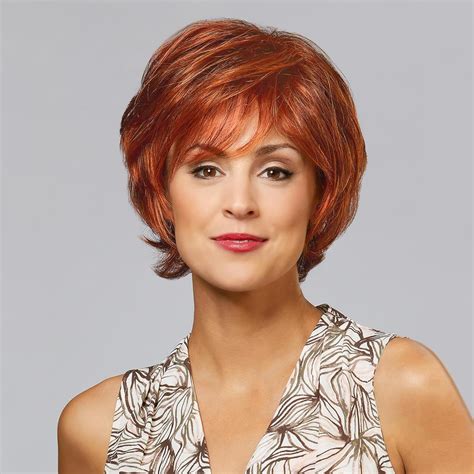 Short Auburn Wig Monofilament 6