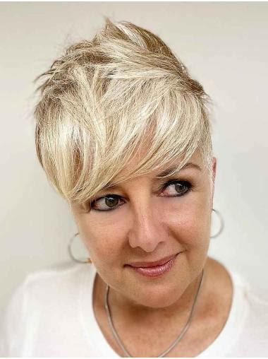 Short Blonde Wigs Straight Short Hair Stylish Synthetic Pixie Wigs