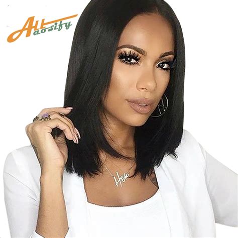 Short Bob Wigs For African American 8" Synthetic Straight Wigs 2025