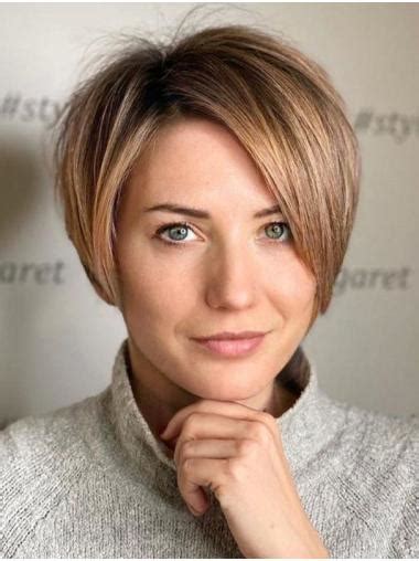 Short Bob Wigs Synthetic Lace Blonde Wig Straight Short Pixie Wigs