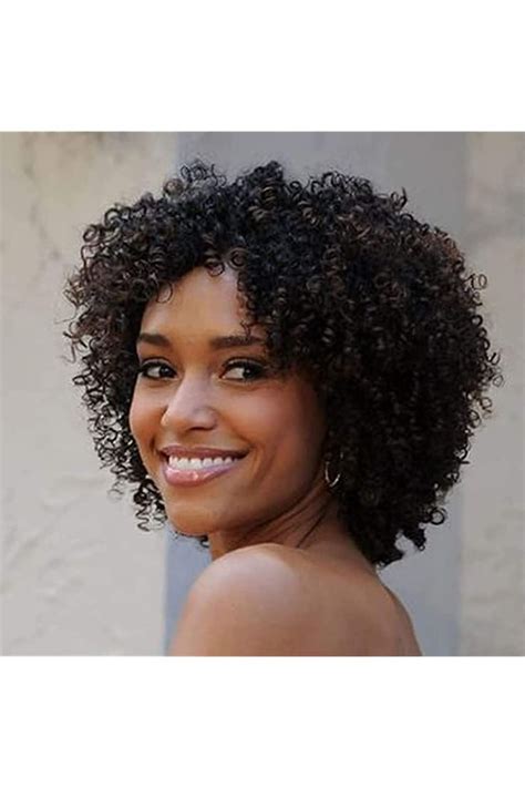 Short Brown Bob Wig 8" Curly Remy Human Hair Wigs