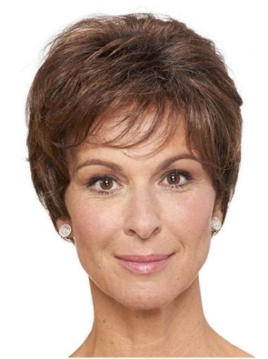 Short Brown Straight 8" Classic Wig On Sale