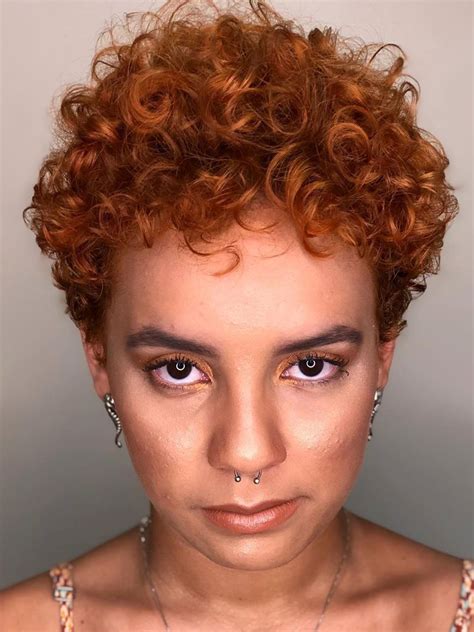 Short Curly Wigs For Caucasian Copper 4" Wigs