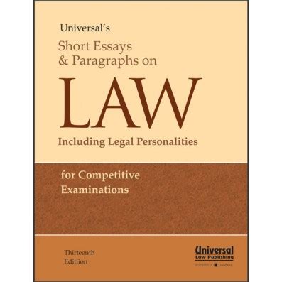 Short Essays and Paragraph on Law including Legal Personalities 9th Edition PDF