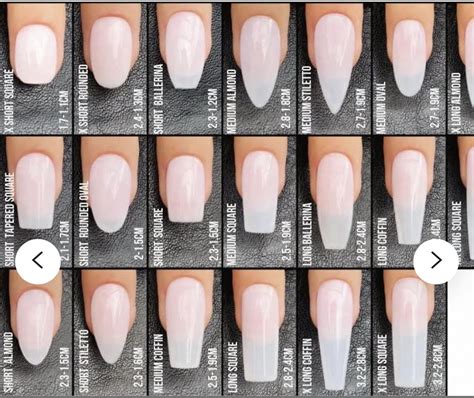 Short Nail Shapes Chart