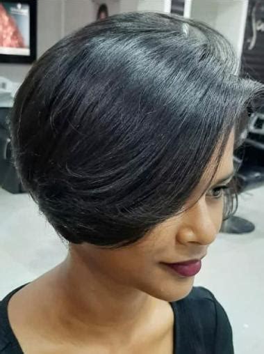 Short Pixie Cut Wigs For African American Black 6" Without Bangs Wigs