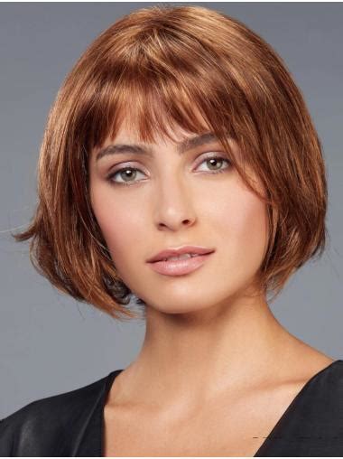 Short Straight Monofilament Synthetic 10" Bob Wigs For Women